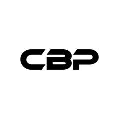 CBP letter logo design with white background in illustrator, vector logo modern alphabet font overlap style. calligraphy designs for logo, Poster, Invitation, etc.