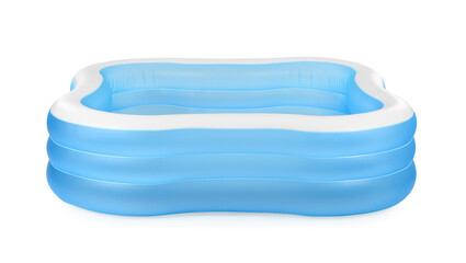 Inflatable rubber swimming pool isolated on white