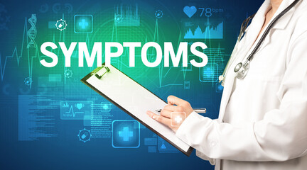 young doctor writing down notes