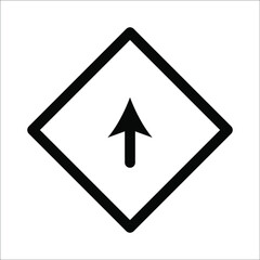 road sign icon. signpost. Flat design. Vector illustration.