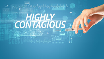 Syringe needle with virus vaccine