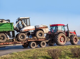 Agricultural machinery on the road