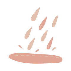Isolated vector illustration of a rain for decoration