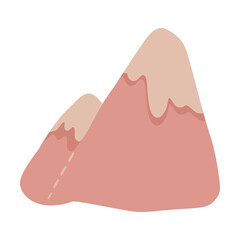 Isolated vector illustration of a mountain for decoration