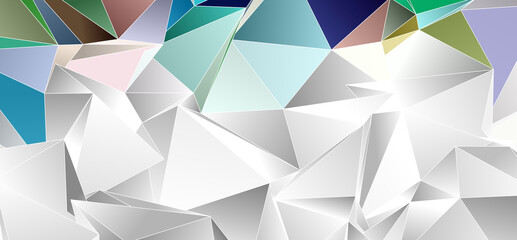 Obraz premium Abstract Low-Poly background. triangulated texture. Design 3d. Polygonal geometrical pattern. Triangular modern style