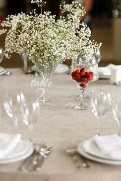 stylish festive wedding table set