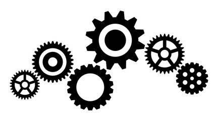 Different gears vector illustration icons
