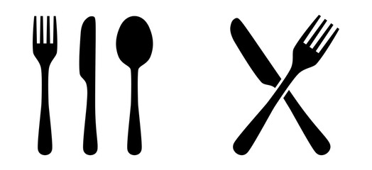 Fork knife and spoon vector icon