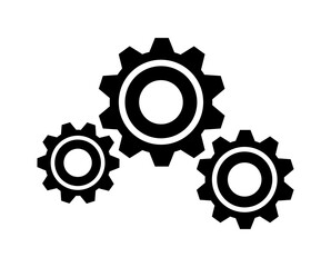 Setting gears symbol vector icon
