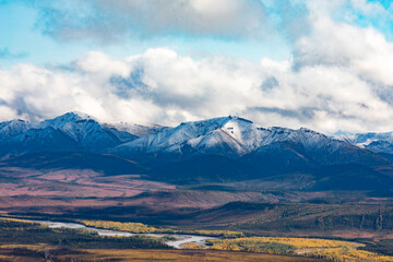 Ogilvie River mountain landscape Yukon Canada