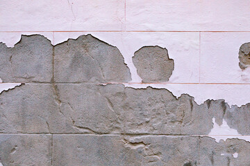 Damaged wall close up
