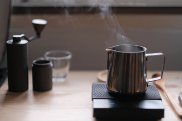 coffee maker and cup