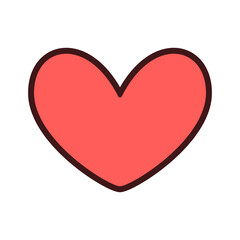 Isolated heart icon Love symbol Vector ilustration