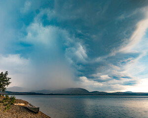 Thunderstorm on Little Salmon Lake Yukon Canada