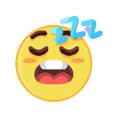 Isolated emoji face sleeping icon Vector illustration