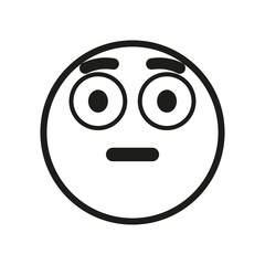 Isolated flushed emoji face icon Vector illustration