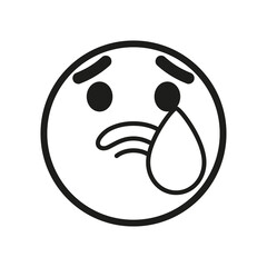 Obraz premium Isolated crying emoji face icon Vector illustration
