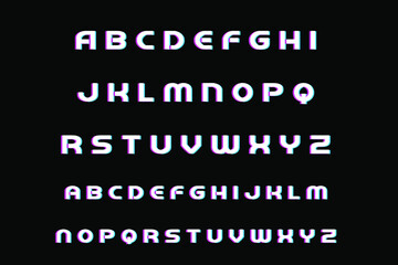 Modern Retro Alphabet Font A to Z