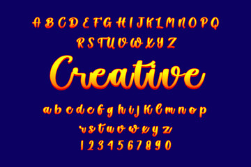 Creative Alphabet Font A to Z