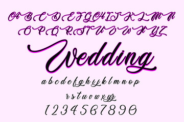 Stylish Wedding Alphabet Font A to Z