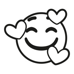 Isolated emoji face in love Vector illustration