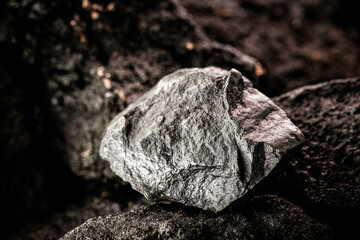 iron ore used in the metallurgical industry and civil construction, concept of mineral extraction