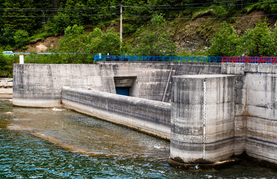 Bolboci Lake or "sea from Bucegi", artificial dam lake in the Bucegi massif, on the Ialomita river.