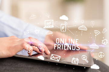 Close-up Of A Person Using Social Networking