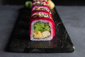 sushi de remolacha