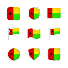Guinea Bissau Flag Icons Set