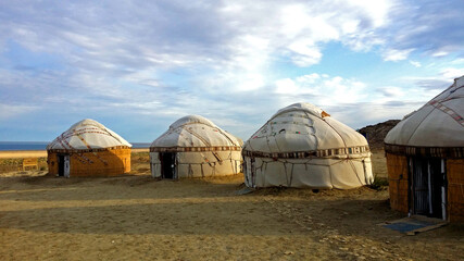 Yurts by the Aral Sea, Uzbekistan, 2019