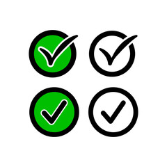 Check mark icon vector collection