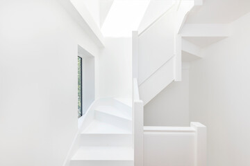 Fototapeta premium White Stairs Contemporary House London United Kindom 