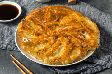 Homemade Fried Lace Dumpling Potstickers