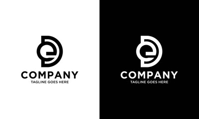 Initial Letter ED or DE Logo Design vector Template. Creative Abstract ED Logo Design Vector Illustration - obrazy, fototapety, plakaty