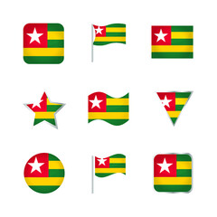 Togo Flag Icons Set