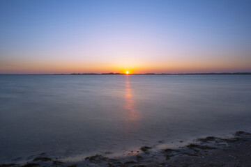 Fototapeta premium Beautiful sunset from Assateague Island National Seashore in Maryland 