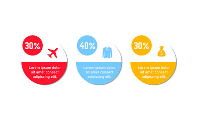 Colorful Three Steps Infographic Template