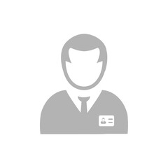 icon worker on a white background, vector illustration