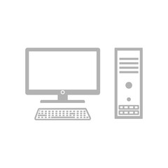 computer icon on a white background, vector illustration