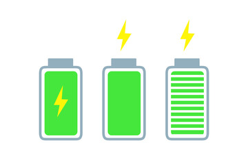 Charge level icon on white background, vector illustration