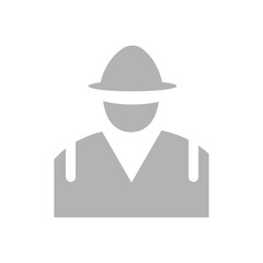 human icon on a white background, vector illustration