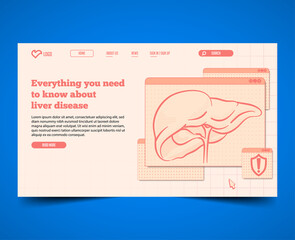 Minimal with illustration landing page web template