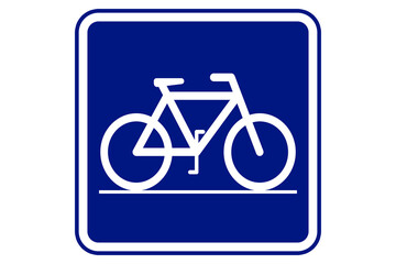 Illustration of riding a bicycle on blue background.