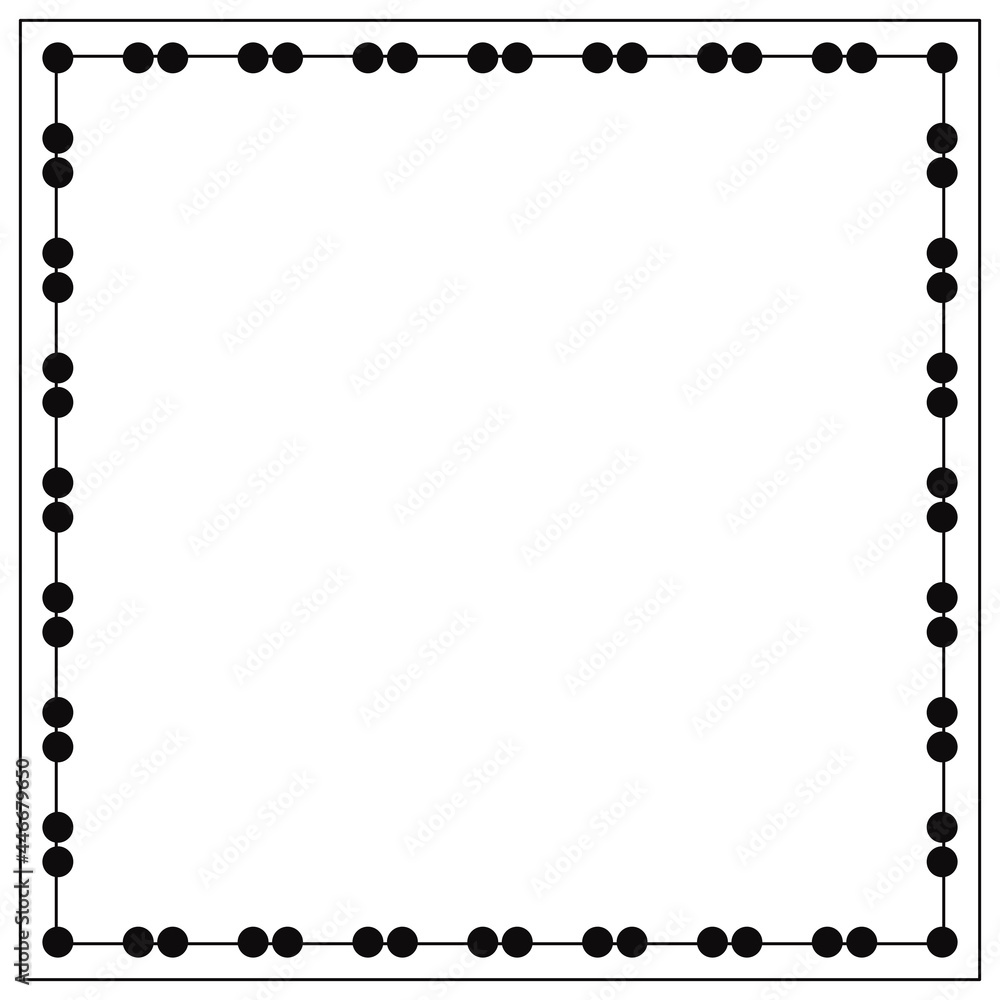 Aufkleber Empty frame with circles. Vector isolated frame.