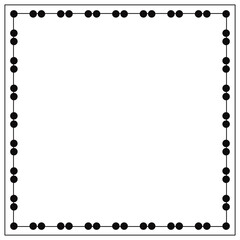 Empty frame with circles. Vector isolated frame.