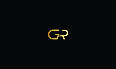 initial letter gr or rg logo vector design template

