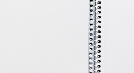 White sheets of a stitched drawing album