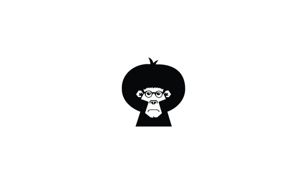 awesome monkey logo vector illustration
