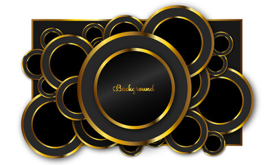 3D editable golden luxury background